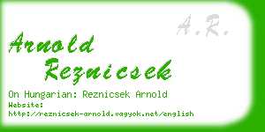 arnold reznicsek business card